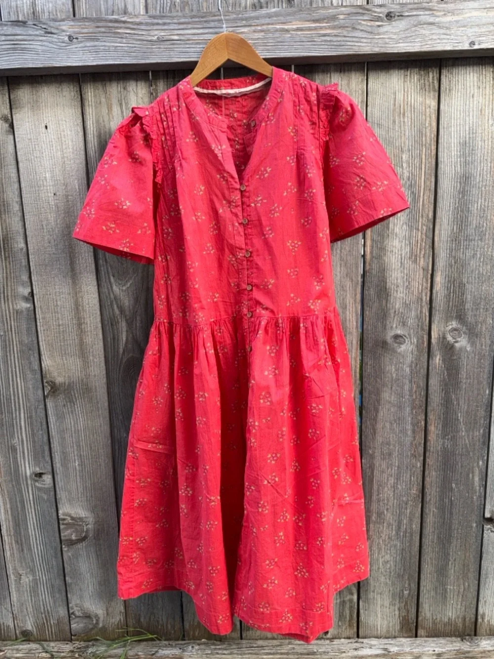 Free People Red Floral Midi Dress